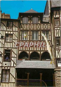 Postcard Modern Rennes (Ille et Vilaine) Rue Motte Fablet a beautiful old hou...