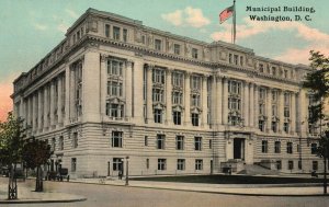 Vintage Postcard Municipal Building Landmark Pennsylvania Avenue Washington D.C.