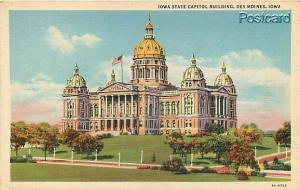 IA, Des Moines, Iowa, State Capitol, Curteich No. 4A-H724