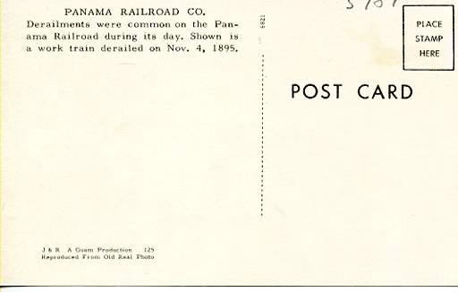 Panama - Panama Canal, Panama Railroad Train Derailment, 1895  (Reprint in 19...