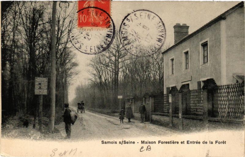 CPA SAMOIS-sur-SEINE - Maison Forestiere et Entrée de la Foret (638850)