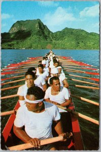 Samoa Fautasi Boat Race April 17th Flag Day Celebration 1970 Postcard C12