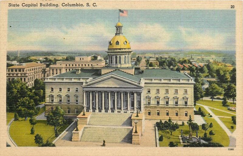 State Capitol Building Columbia South Carolina SC Postcard