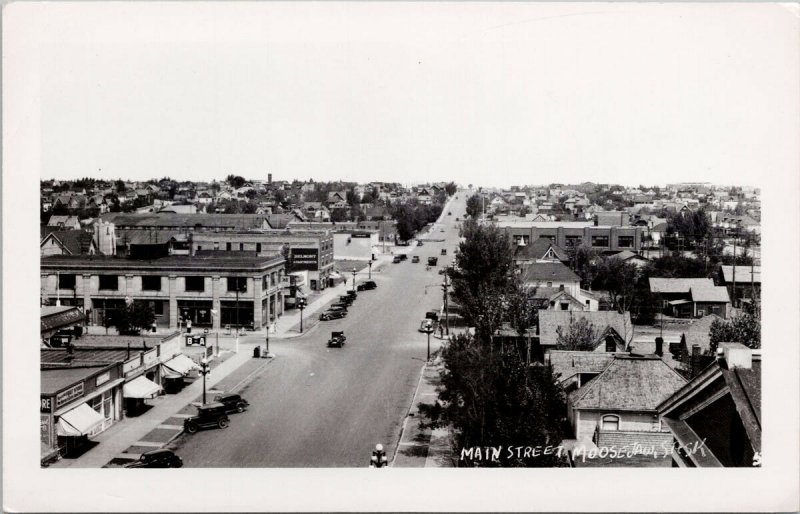 Main Street Moose Jaw Saskatchewan SK Belmont Apartments B&A RPPC Postcard H14