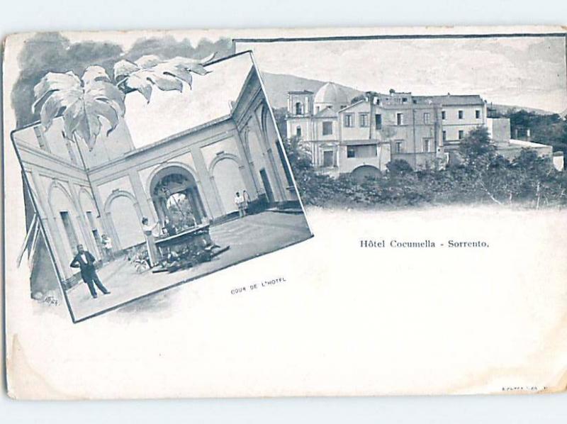 Pre-1907 HOTEL SCENE Sorrento Italy F5200