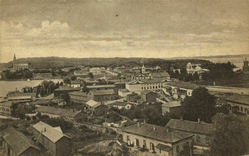 finland suomi, SAVONLINNA, Panorama (1922) Postcard