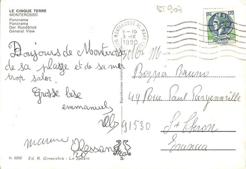 BT0907 La Cinque terre Monterosso panorama       Italy
