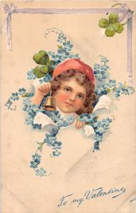 E36/ Valentine's Day Love Holiday Postcard c1910 5771 5774 Bell Flowers 6