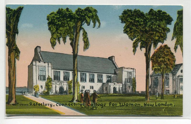 Refectory Connecticut College for Women New London CT 1910c postcard