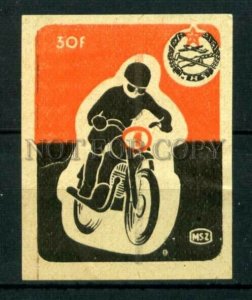 500687 HUNGARY SPORT motorcycle Vintage match label