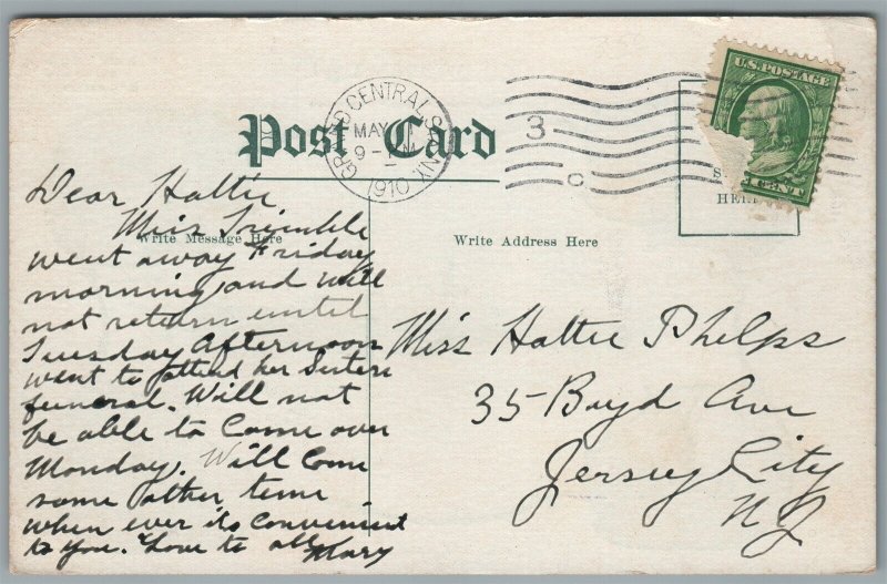 SAVANNAH LINER STEAMSHIP ANTIQUE POSTCARD