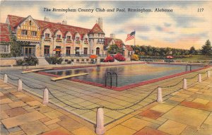 Birmingham Alabama 1940s Postcard Countyr Club and Pool