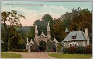 Postcard Mount Royal Cemetery Entrance Montreal Quebec Canada H84