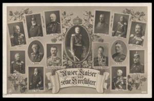 Germany WWI Kaiser Wilhelm II And His Generals Patriotic  RPPC 79549