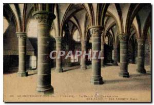 Old Postcard Mont Saint Michel Abbey The Knights Hall