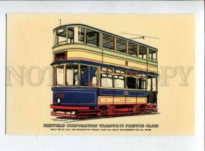 416180 Sheffield Corporation Tramways Preston Class TRAM Old postcard