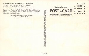 Fort Worth, Texas, Drummers Inn Motel North, AA376-28