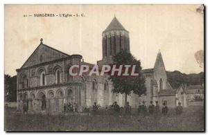 Old Postcard Surgeres l & # 39eglise