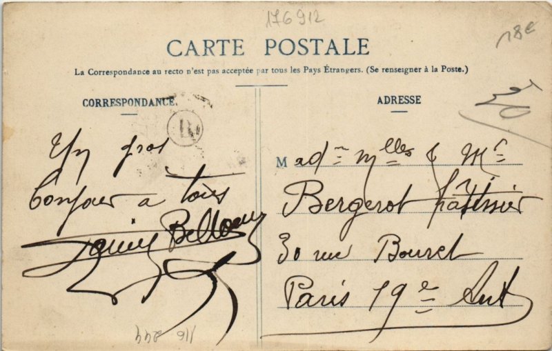 CPA Champ de Tir de Chenove - Installage de la literie (116244)
