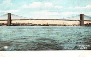 Vintage Postcard 1900's  Brooklyn Bridge New York City N.Y.