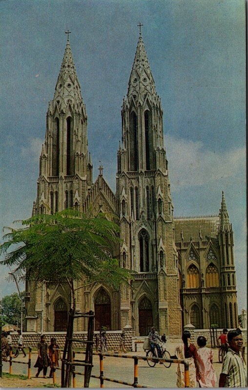 India St Philomena's Church Mysore Vintage Postcard C024