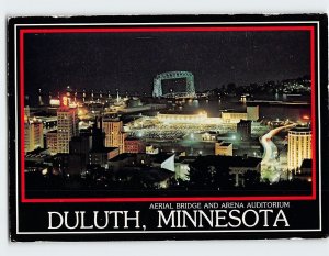 Postcard Aerial Bridge And Arena Auditorium, Duluth, Minnesota