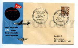 494699 DENMARK 1954 first flight SAS Copenhagen Greenland Los Angeles