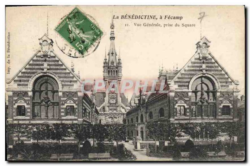 Old Postcard The Benedictine in Fecamp Vue Generale Square Socket