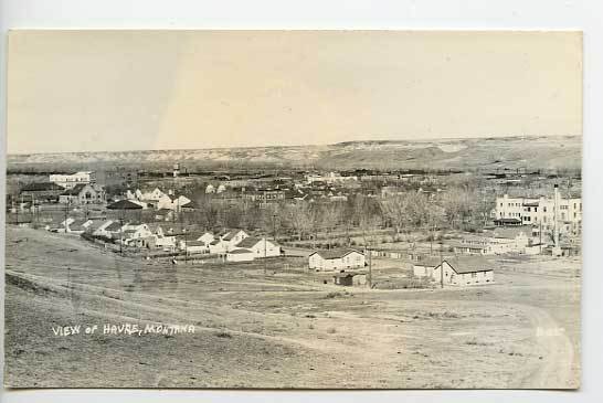 Havre MT Birdseye View RPPC Postcard