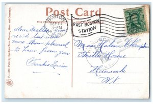 1907 United States Post Office Building East Boston Massachusetts MA Postcard