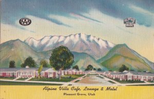 Postcard Alpine Villa Cafe Lounge & Motel Pleasant Grove UT