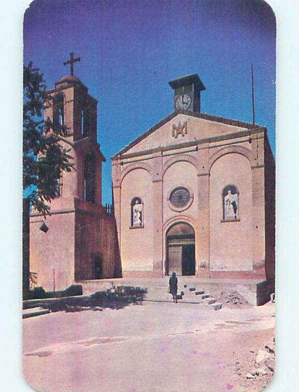 Unused 1950's CHURCH SCENE Juarez MEXICO p4132