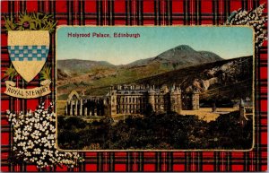 Clan Royal Stewart Tartan Holyrood Palace Edinburgh Scotland UNP  DB Postcard L9