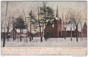 MECHANICSBURG, Pennsylvania, PU-1908; Mark's Lutheran Church, Winter Scene