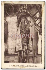 Old Postcard Honfleur Notre Dame De Grace Virgin