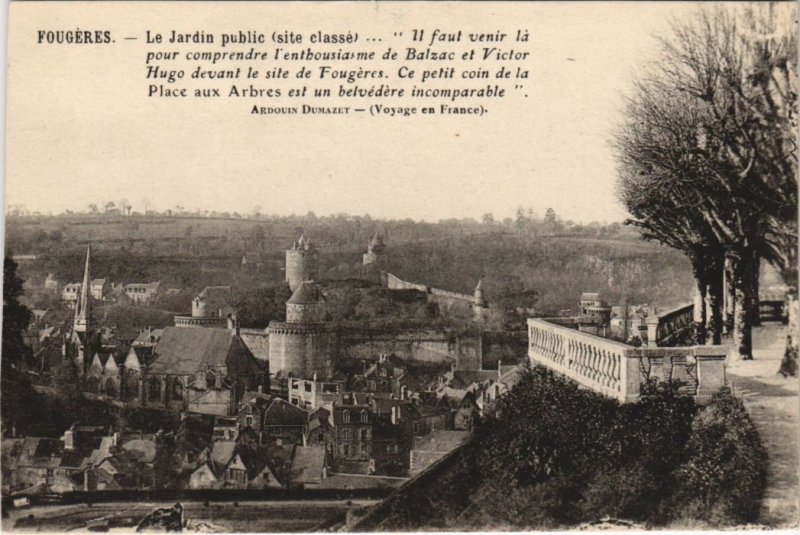 CPA Fougeres Le Jardin Public (1237656)