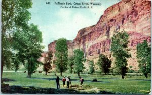 1909 Pallisade Park Green River Wyoming Postcard