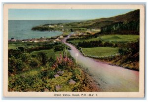 Gaspe Quebec Canada Postcard Grand Valley Scene c1950's Vintage Unposted