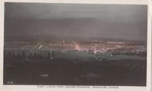 B77453 vancouver night light from crouse mountain canada scan front/back image