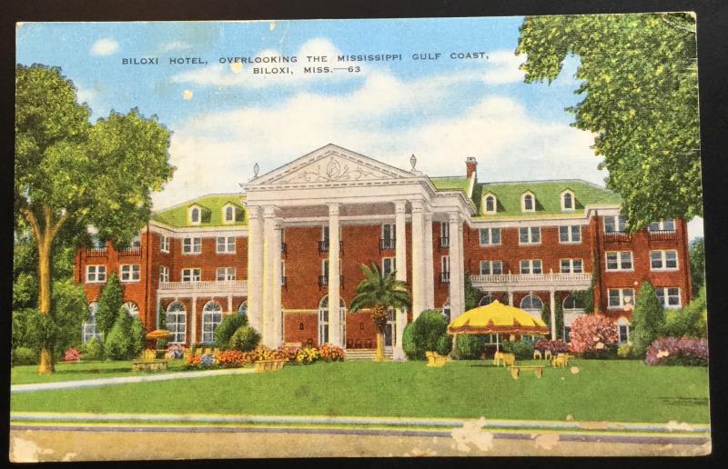 Postcard Unused Biloxi Hotel MS LB