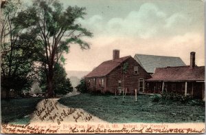 Hand Colored Postcard Horace Greeley Birth Place in Amherst New Hampshire~137757