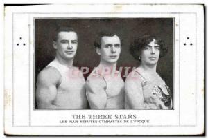 Old Postcard The three Stars Most reputed gymnasts of & # 39epoque