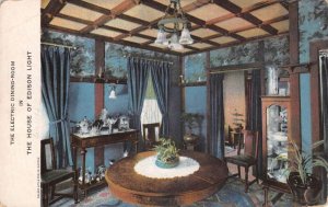Waltham Massachusetts House of Edison Light Dining Room Vintage Postcard AA70714