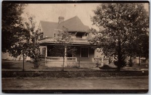 Countryside Home Roadside Trees House Along The Road Antique Postcard