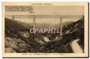 Old Postcard The Auvergne The Fades Viaduct More Baut D Europe