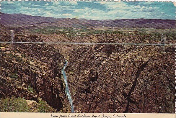 View From Point Sublime Royal Gorge Colorado 1972