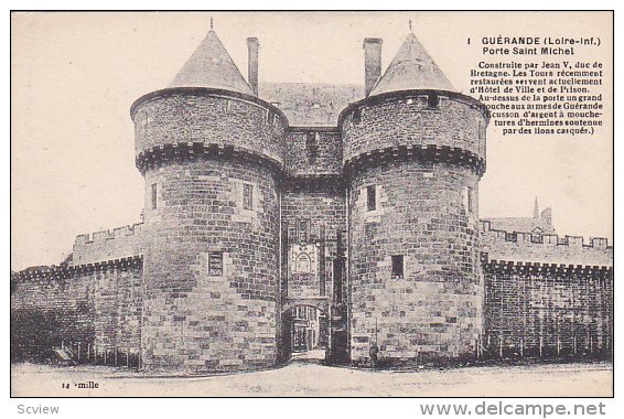 GUERANDE, Loire Atlantique, France, 1900-1910's; Porte Saint Michel
