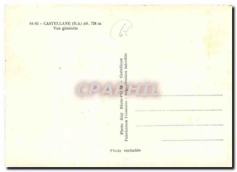 Postcard Modern Castellane B A General view