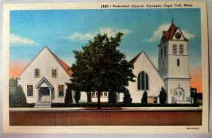 Vintage Postcard 1944 Federated Church, Hyannis, Cape Cod, Massachusetts (MA)