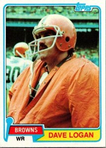 1981 Topps Football Card Dave Logan Cleveland Browns sk60080